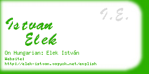 istvan elek business card